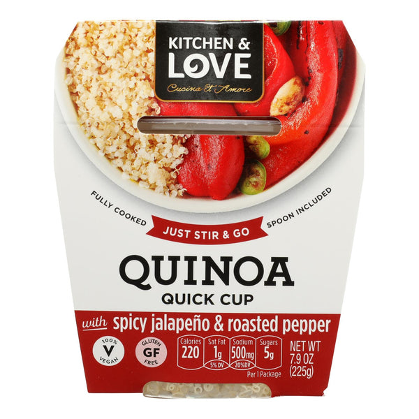 Cucina and Amore - Quinoa Meals - Spicy Jalapeno and Roasted Peppers - Case of 6 - 7.9 Ounce.