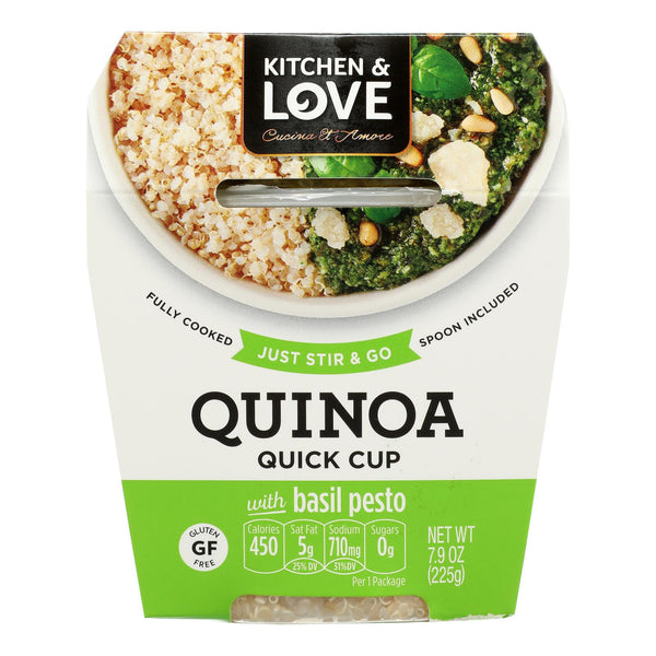 Cucina and Amore - Quinoa Meals - Basil Pesto - Case of 6 - 7.9 Ounce.