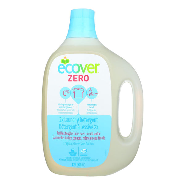 Ecover Zero 2X Laundry Detergent - Case of 4 - 93 FL Ounce.