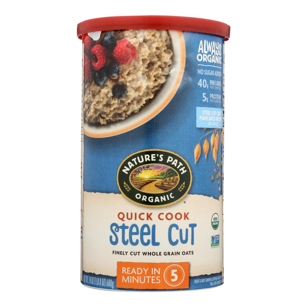 Nature's Path Oats - Organic - Steel Cut - Quick - Case of 6 - 24 Ounce