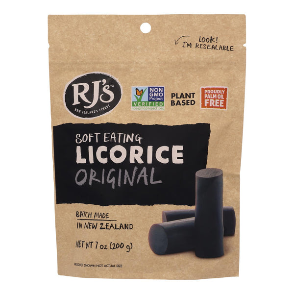Rj's Licorice Soft Eating Licorice - Original - Case of 8 - 7.05 Ounce