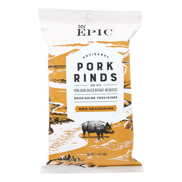 Epic - Pork Rinds - Texas Bbq Seasoning - Case of 12 - 2.5 Ounce.