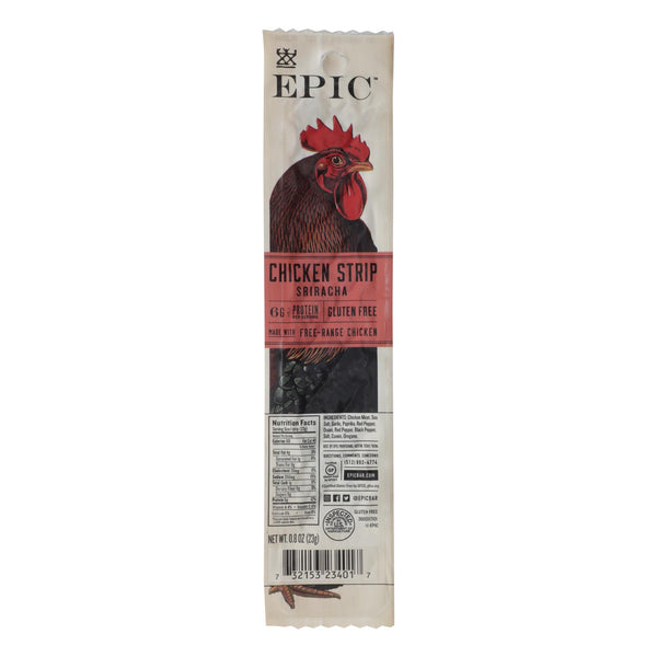 Epic - Strip Chicken Sriracha - Case of 20 - 0.80 Ounce