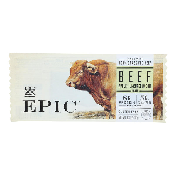 Epic - Bar Beef Apple Uncured Bacon - Case of 12-1.3 Ounce