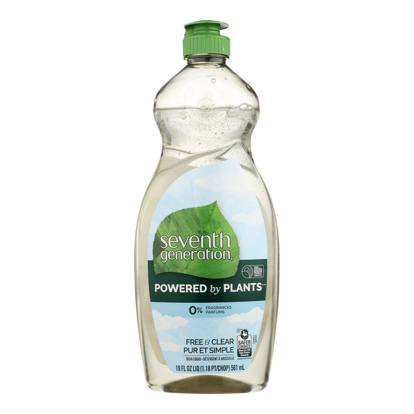 Seventh Generation - Dish Liquid Free & Clear - Case of 6-19 Fluid Ounce