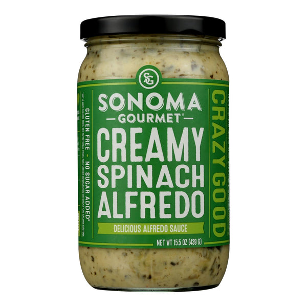 Sonoma Gourmet - Sauce Creamy Spinach Alfredo - Case of 6-15.5 Ounce