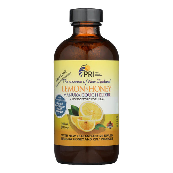 Pacific Resources International Lemon & Honey, Manuka Cough Elixir  - 1 Each - 8 Fluid Ounce