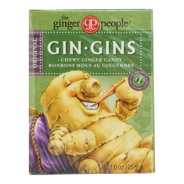 Ginger People Gingins Chewy Original Travel Packs - Case of 24 - 1.6 Ounce