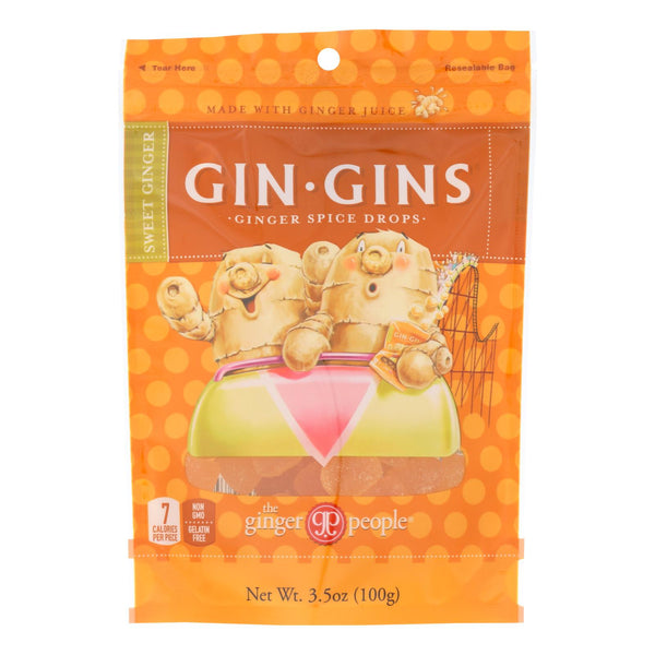 The Ginger People Gin Gins Ginger Spice Drops  - Case of 12 - 3.5 Ounce