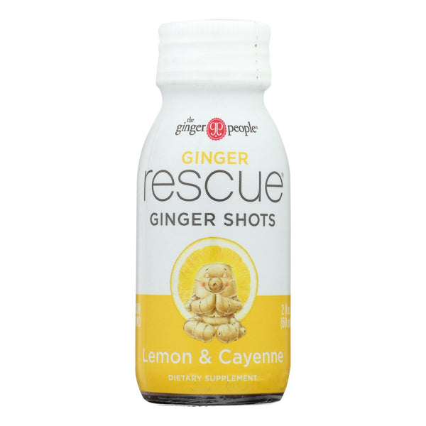 Ginger People - Ginger Shot Rescue Lemon Cynn - Case of 12 - 2 Fluid Ounce