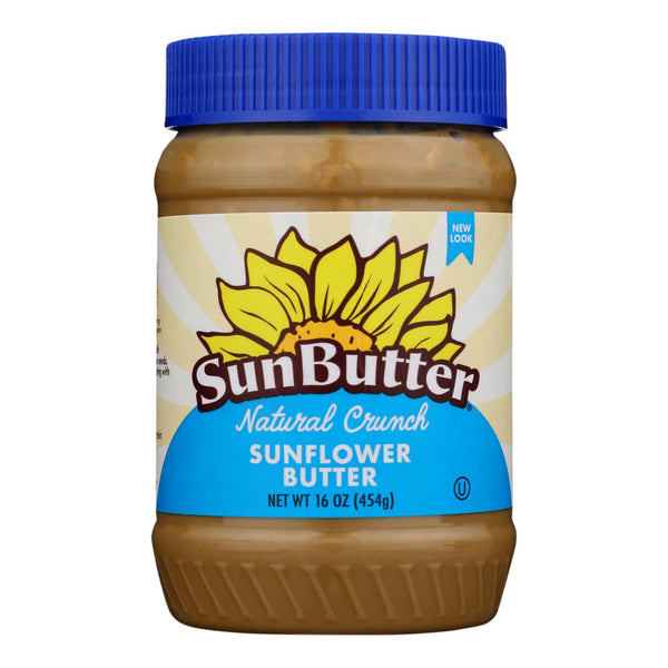 Sunbutter Sunflower Butter - Natural Crunch - Case of 6 - 16 Ounce.