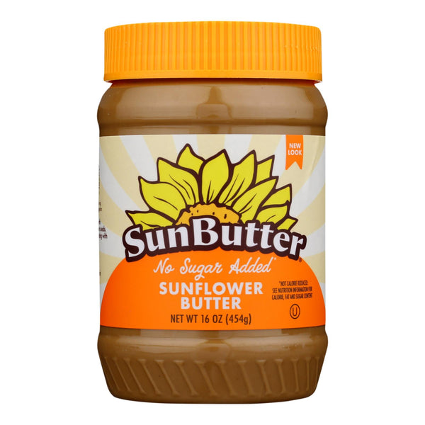 Sunbutter Sunflower Butter - No Sugar Added - Case of 6 - 16 Ounce.