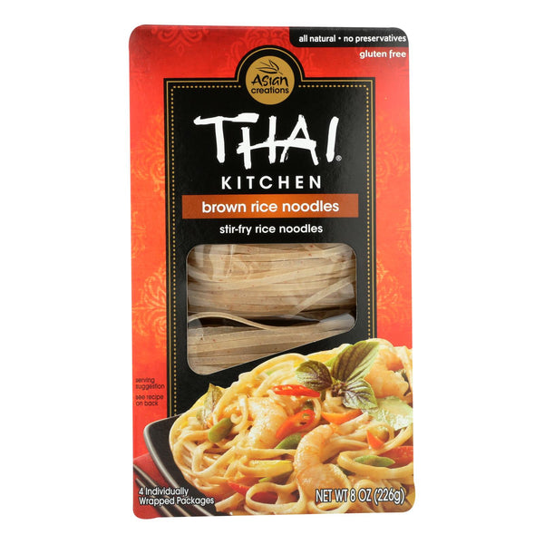 Thai Kitchen Brown Rice Noodles - Case of 6 - 8 Ounce.