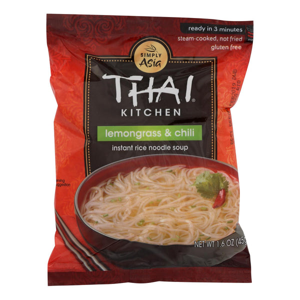 Thai Kitchen Instant Rice Noodle Soup - Lemongrass and Chili - Medium - 1.6 Ounce - Case of 6