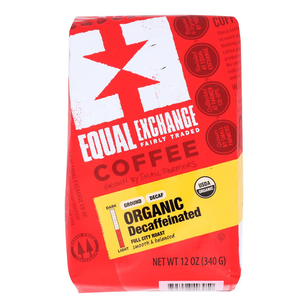 Equal Exchange Organic Drip Coffee - Decaf - Case of 6 - 12 Ounce.