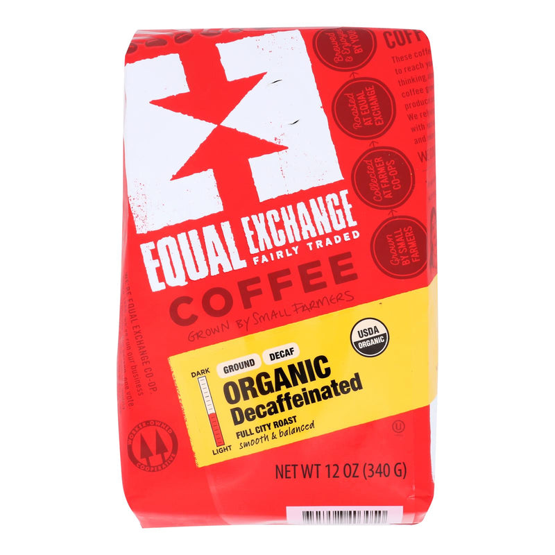 Equal Exchange Organic Drip Coffee - Decaf - Case of 6 - 12 Ounce.