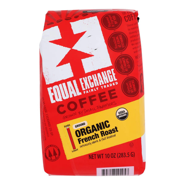 Equal Exchange Organic Drip Coffee - French Roast - Case of 6 - 10 Ounce.