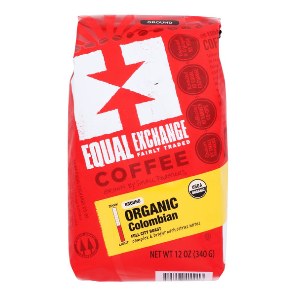 Equal Exchange Organic Drip Coffee - Colombian - Case of 6 - 12 Ounce.