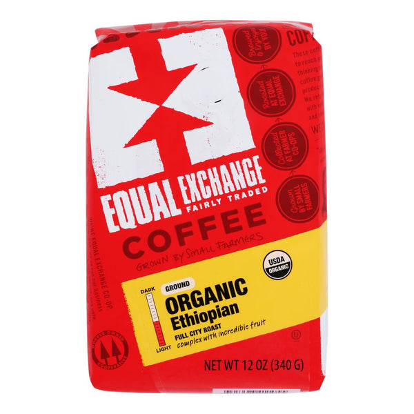 Equal Exchange Organic Drip Coffee - Ethiopian - Case of 6 - 12 Ounce.
