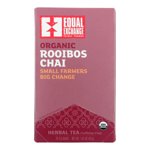 Equal Exchange - Tea Rooibos Chai - Case of 6-20 Count