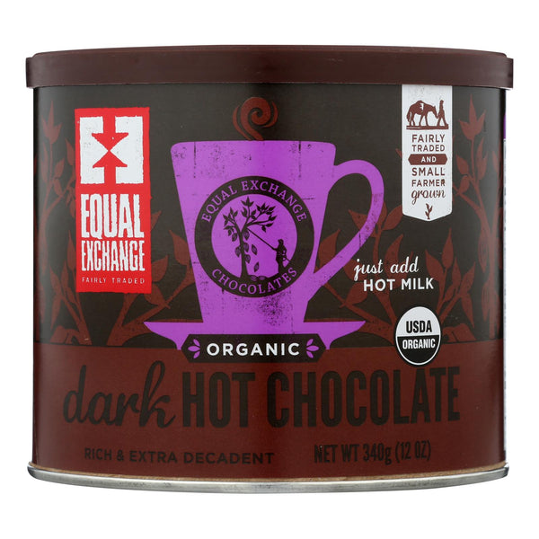 Equal Exchange Hot Chocolate - Organic - Dark - Case of 6 - 12 Ounce