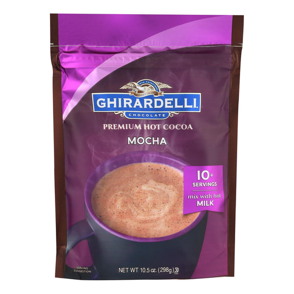Ghirardelli Hot Cocoa - Premium - Chocolate Mocha - 10.5 Ounce - case of 6