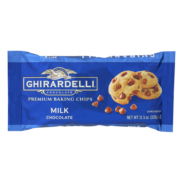 Ghirardelli Baking Chips - Milk Chocolate - Case of 12 - 11.5 Ounce.