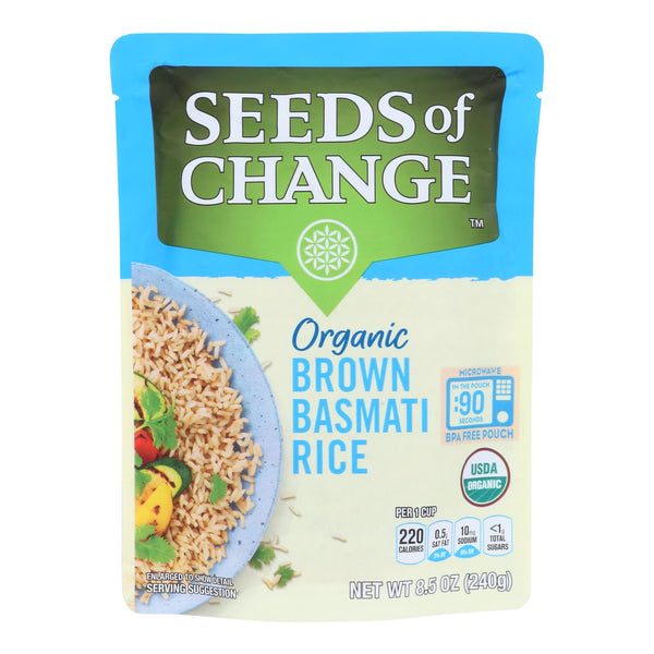 Seeds of Change Organic Rishikesh Brown Basmati Rice - Case of 12 - 8.5 Ounce.