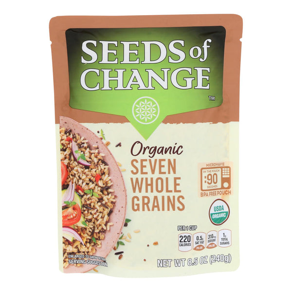 Seeds of Change Organic Microwavable Seven Whole Grains - Case of 12 - 8.5 Ounce.