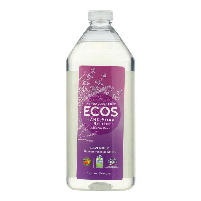 Earth Friendly Hand Soap Refill - Lavender - Case of 6 - 32 FL Ounce.