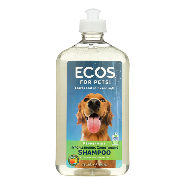 ECOS - Hypoallergenic Conditioning Pet Shampoo - Peppermint - 17 fl Ounce.