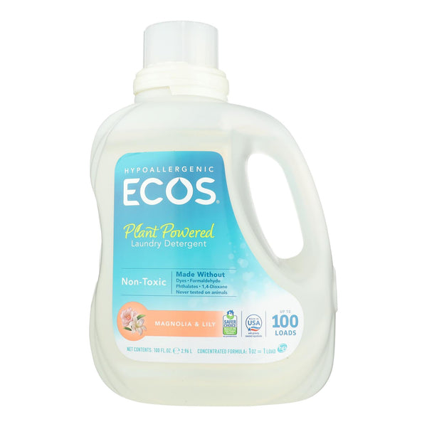 Earth Friendly Eco's 2X Ultra Liquid Laundry Detergent - Magnolia and Lily - Case of 4 - 100 fl Ounce