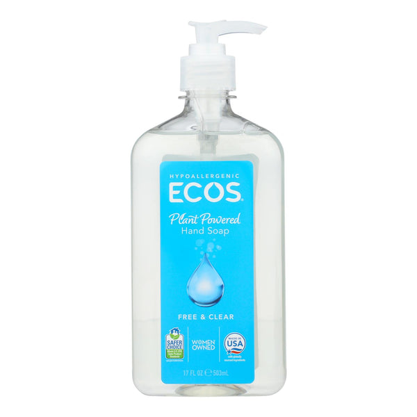 ECOS Hand Soap - Free And Clear - Case of 6 - 17 fl Ounce.