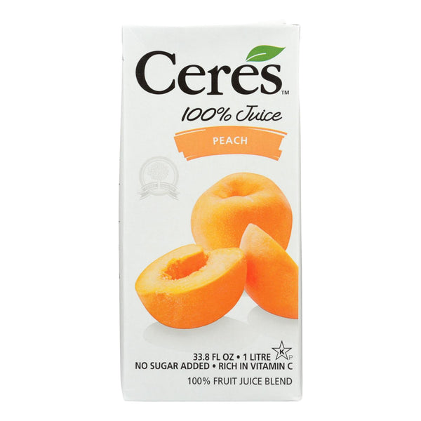Ceres Juices Juice - Peach - Case of 12 - 33.8 fl Ounce