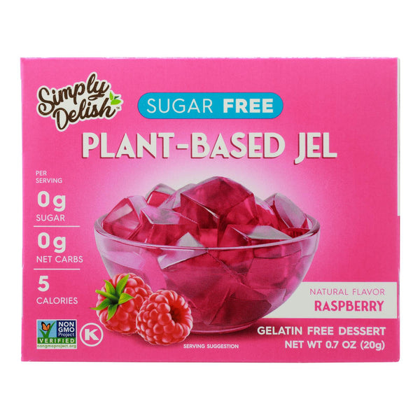 Simply Delish Jel Dessert - Raspberry - Case of 6 - .7 Ounce.