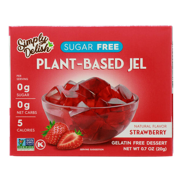 Simply Delish Jel Dessert - Strawberry - Case of 6 - 1.6 Ounce.