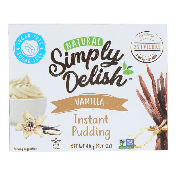 Simply Delish Pudding Mix - Vanilla - Case of 6 - 1.7 Ounce