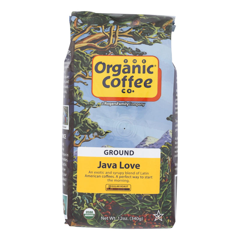 Organic Coffee Company Ground Coffee - Java Love - Case of 6 - 12 Ounce.