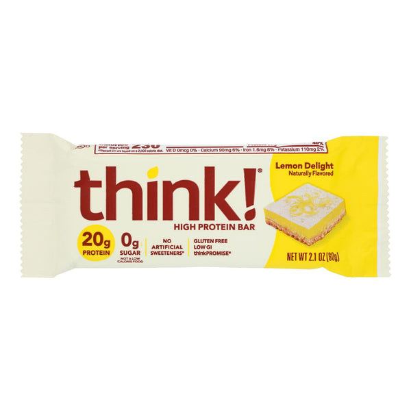 Think Products High Protein Bar - Lemon Delight - Case of 10 - 2.1 Ounce.