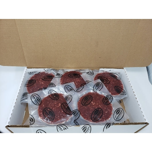 Elk Patties 8 Ounce Size - 20 Per Case.