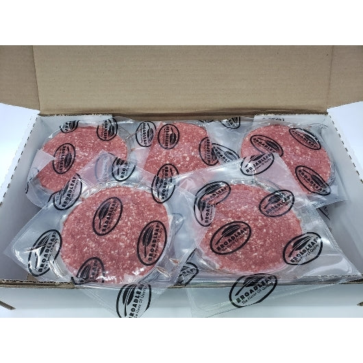 Beef Wagyu Patties Two Round 8 Ounce Size - 20 Per Case.