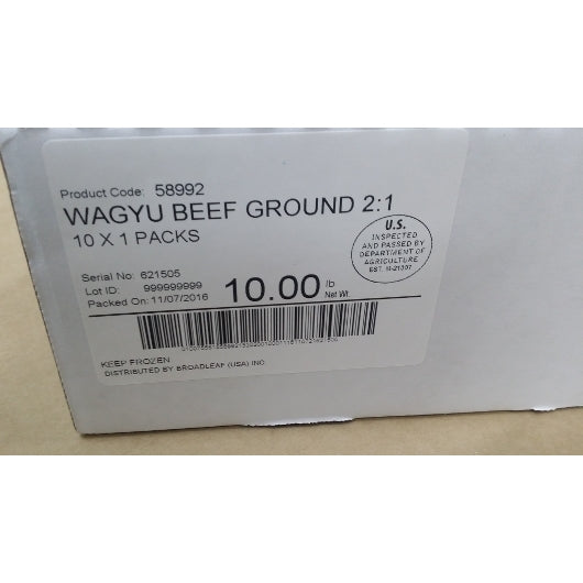 Beef Wagyu Patties Two Round 8 Ounce Size - 20 Per Case.