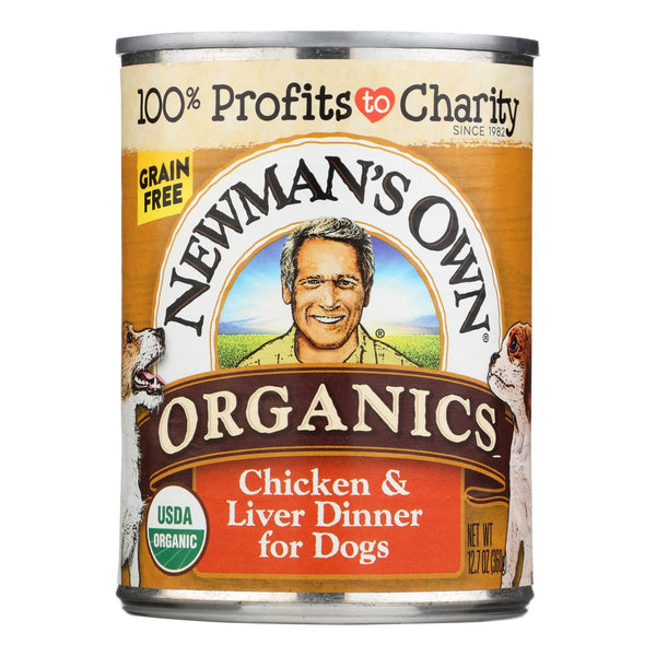 Newman's Own Organics Dog Food - Chicken and Liver - Case of 12 - 12.7 Ounce.