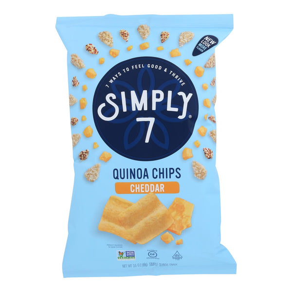 Simply 7 - Chips Quinoa Cheddar - Case of 8-3.5 Ounce