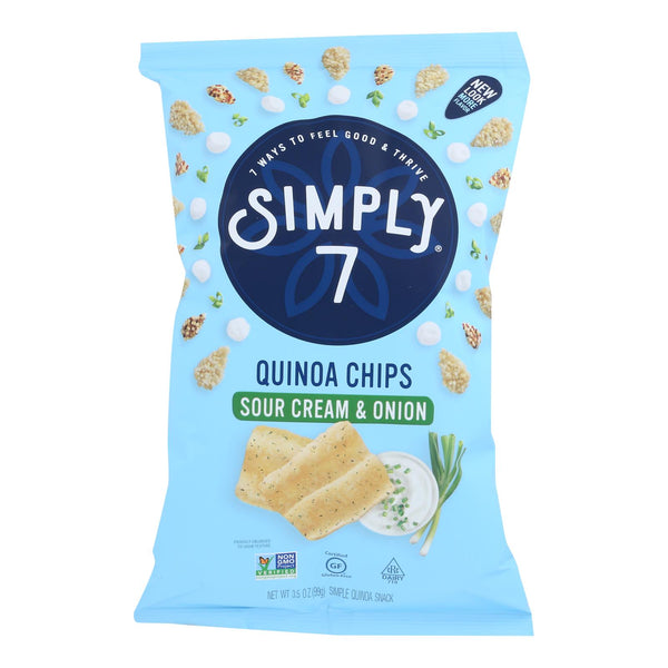 Simply 7 - Chips Quinoa Sour Cream & Onion - Case of 8-3.5 Ounce