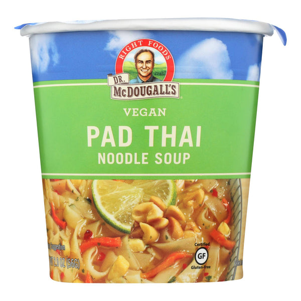 Dr. McDougall's Vegan Pad Thai Noodle Soup Big Cup - Case of 6 - 2 Ounce.