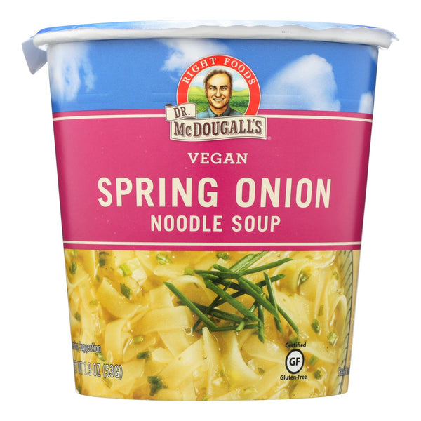Dr. McDougall's Vegan Spring Onion Noodle Soup Big Cup - Case of 6 - 1.9 Ounce.