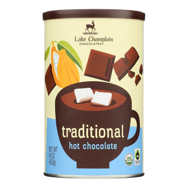 Lake Champlain Chocolates Traditional Hot Chocolate Mix  - Case of 6 - 16 Ounce