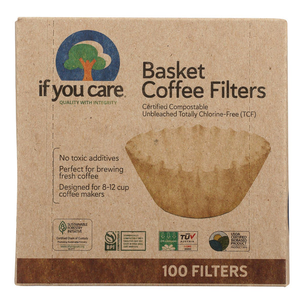 If You Care Coffee Filters - Basket - Case of 12 - 100 Count