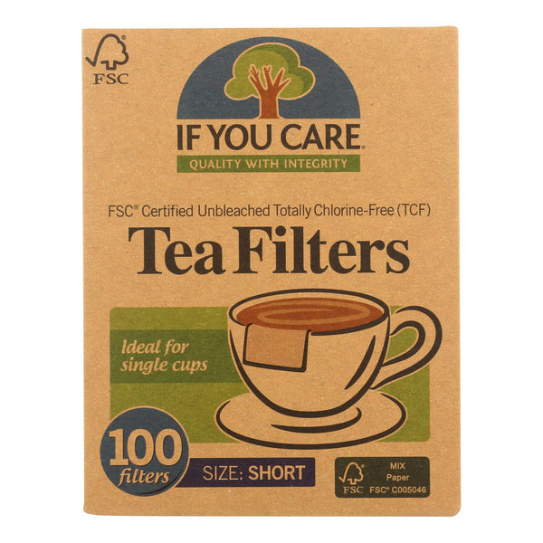 If You Care Fsc Certified Unbleached Tea Filters  - Case of 18 - 100 Count